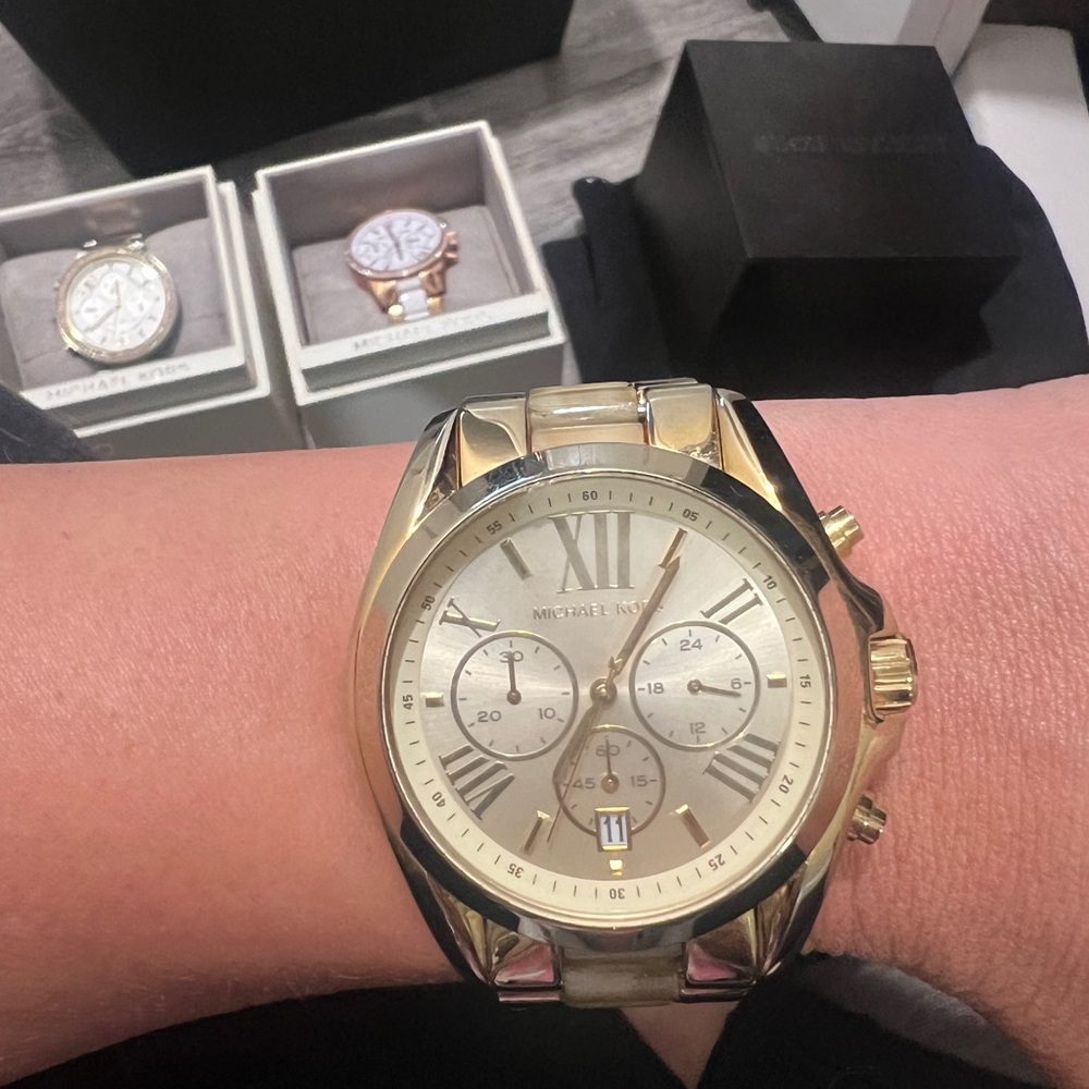 Michael Kors Gold and Tortoise Women's  Watch